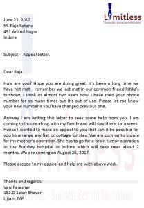 Personal Appeal Letter